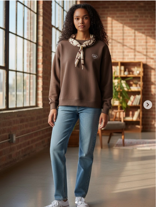 دورس تو کرکآستین بلند یقه دستمال گردن خور ترک