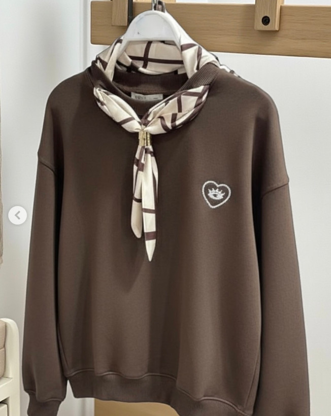 دورس تو کرکآستین بلند یقه دستمال گردن خور ترک